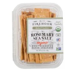 Firehook Rosemary Sea Salt Organic Mediterranean Crackers