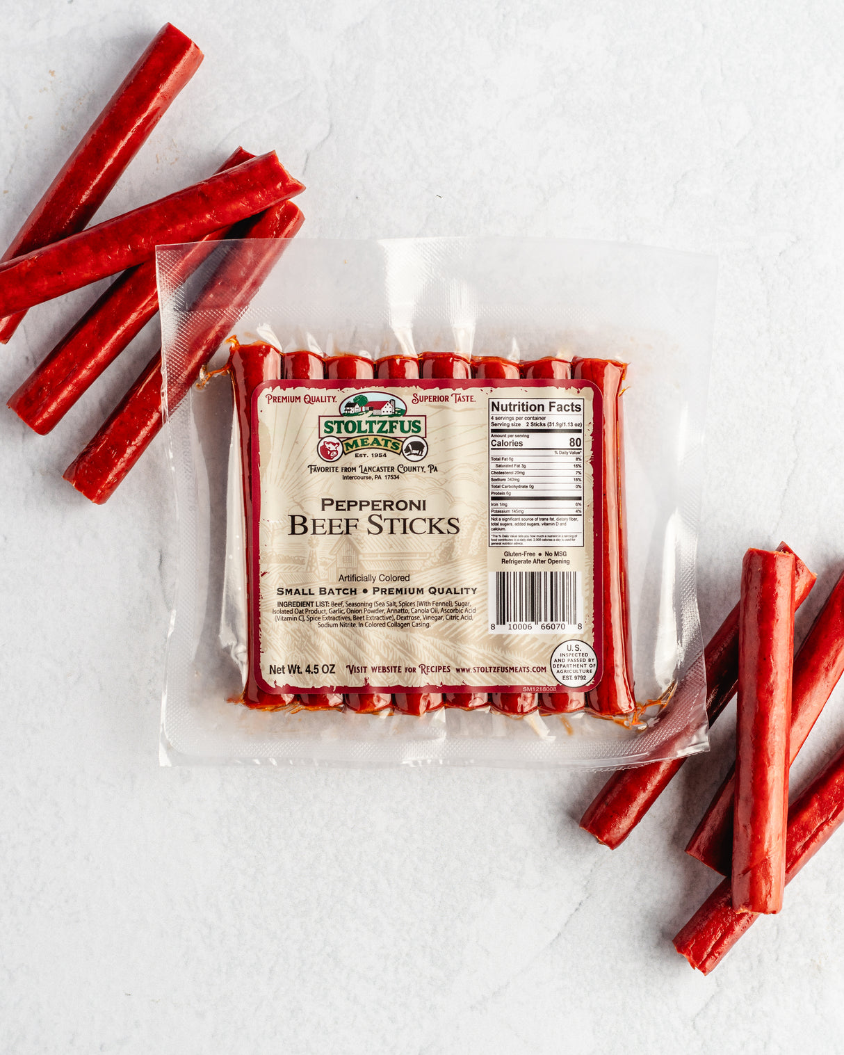 Stoltzfus Meats Pepperoni Snack Sticks