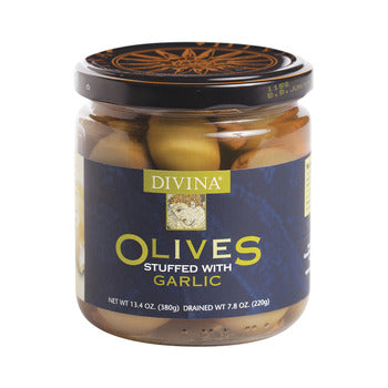 Stuffed Green Olives With Garlic