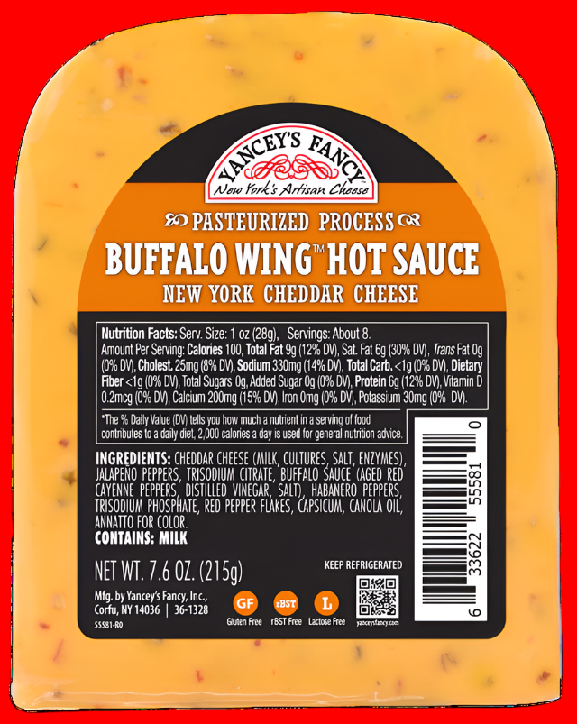 Yancey's Fancy Buffalo Wing Hot Sauce Cheddar