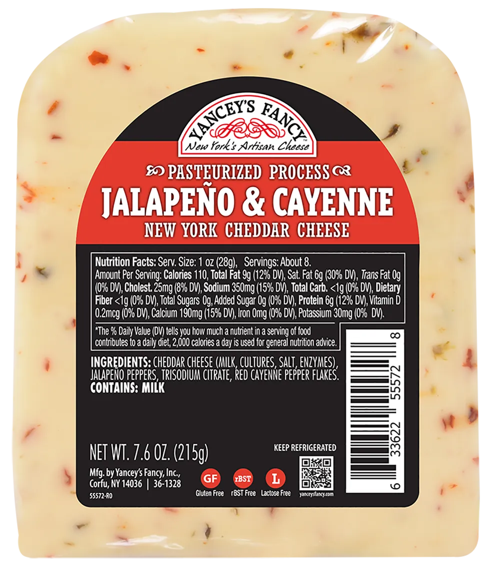 Yancey's Fancy Jalapeno & Cayenne Cheddar Wedge