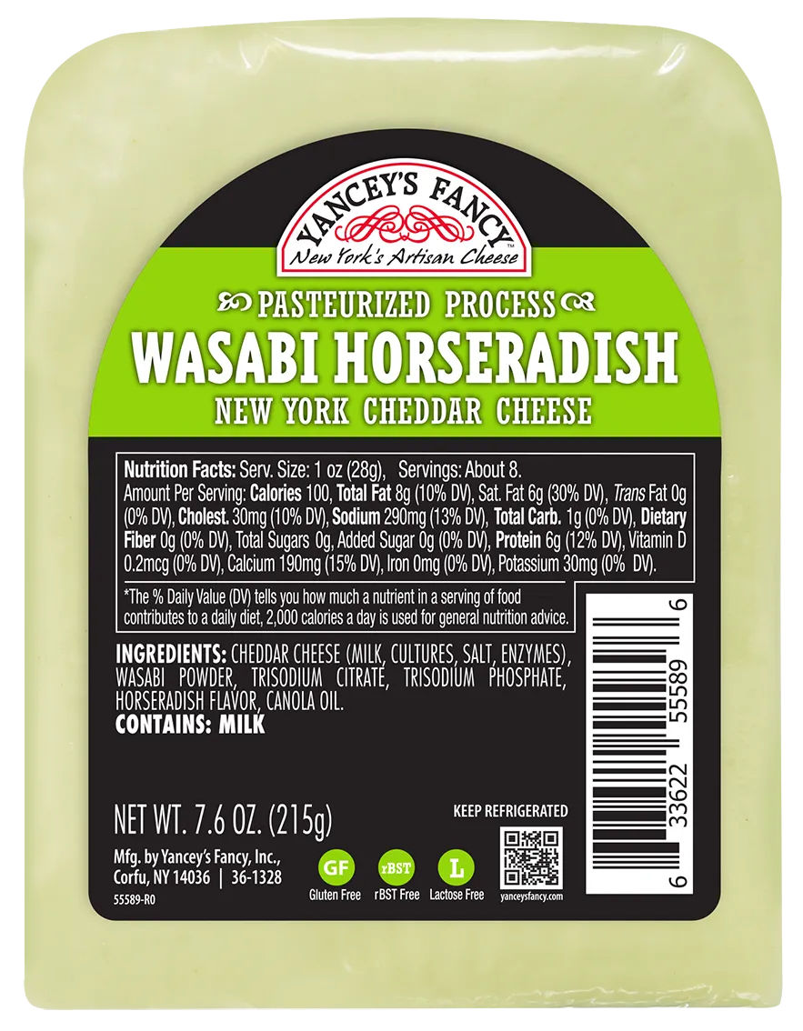 Yancey's Fancy Wasabi Horseradish Cheddar Wedge