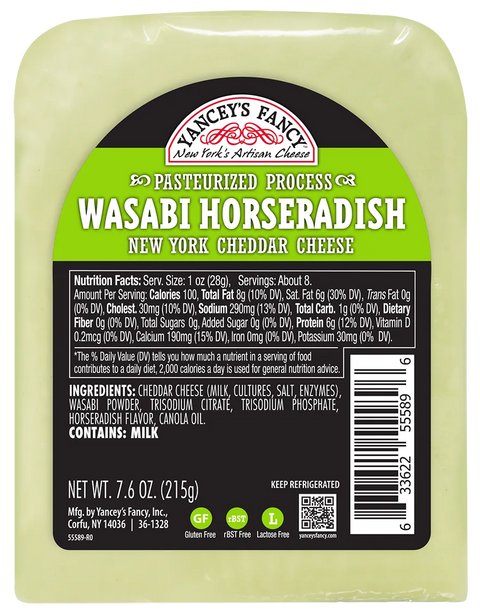 Yancey's Fancy Wasabi Horseradish Cheddar Wedge