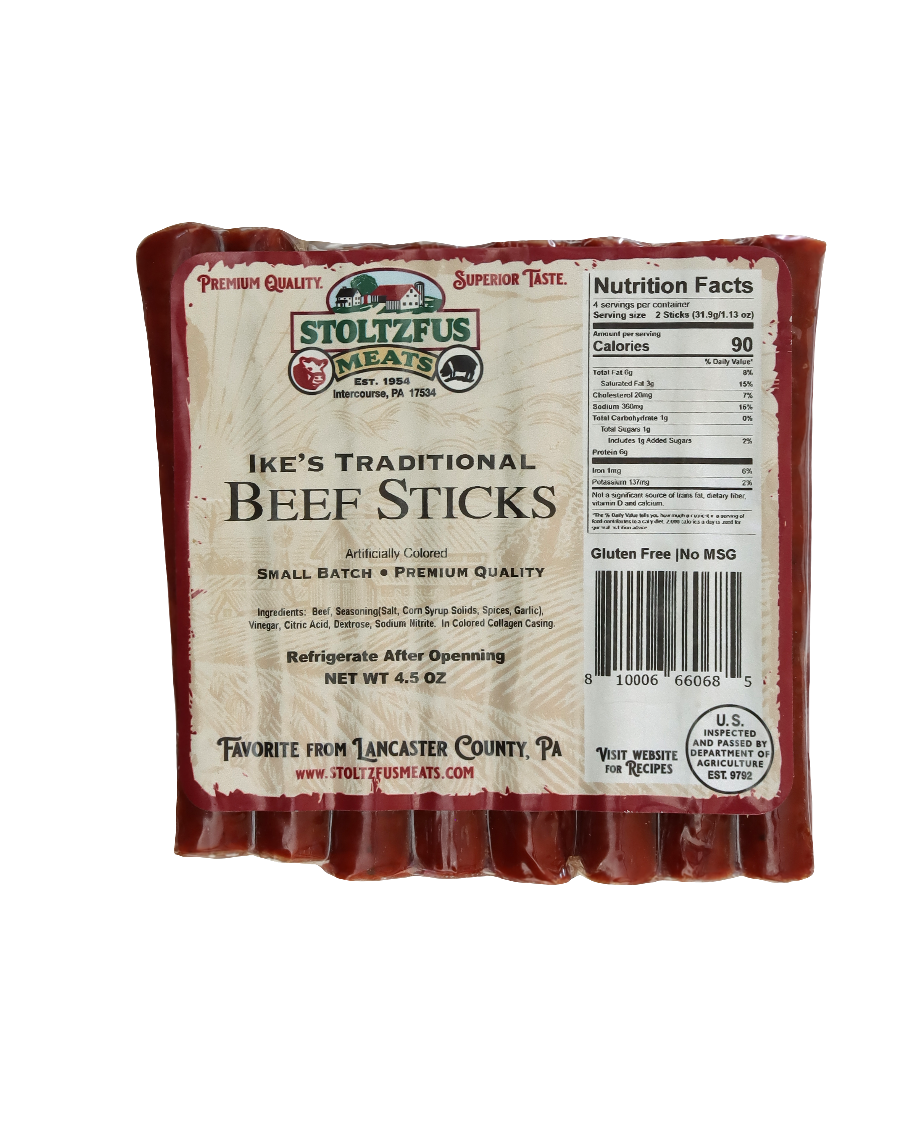Stoltzfus Meats Ike's Traditional Beef Sticks
