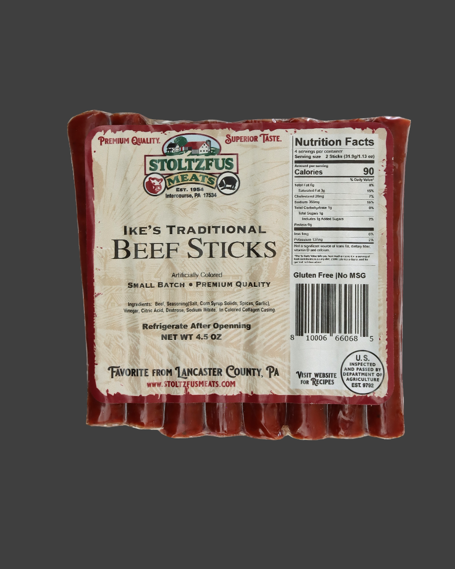 Stoltzfus Meats Ike's Traditional Beef Sticks
